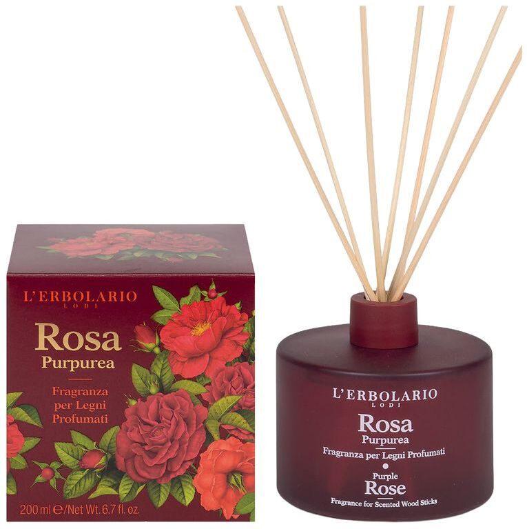 L'Erbolario Rosa Purpurea Fragranza Per Legni Profumati 200 ML