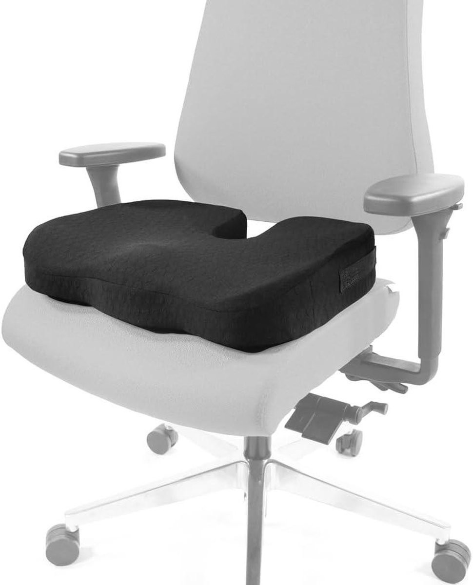 Orthopedisch Zitzak Kussen met Geheugenschuim - Zwart