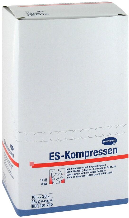 Es-kompressen steril 10x20 cm 8fach