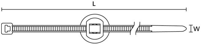 Hellermann Tyton Collier de fixation T30RFT5-MC1-BKGY-D1 (150-55940)