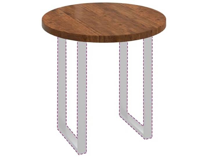 KTHLBRH Tischplatte Eiche massiv 80 x 4 cm hellbraun Wendbar, für Küche, Wohnzimmer, Naturholz, pflegeleicht