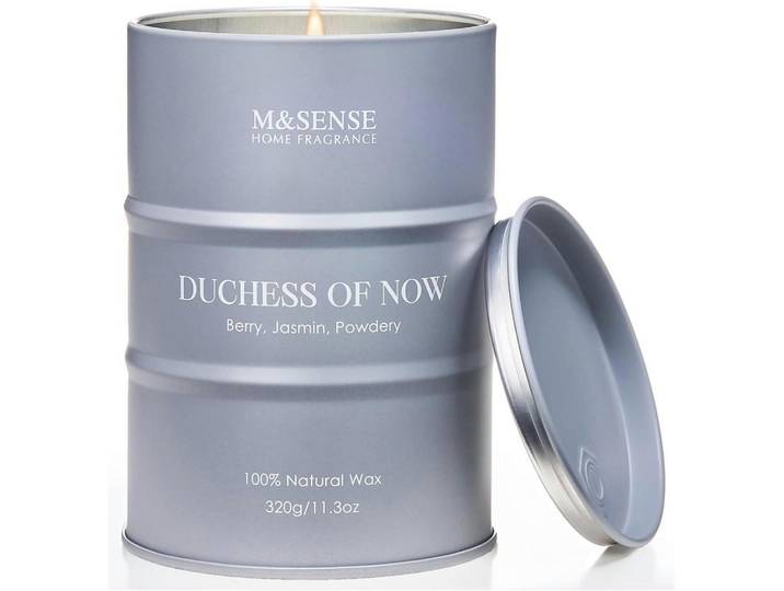 Duftkerze Duchess of Now Bergamotte Jasmin 320g, Grau, Paraffin, 10.5 cm, Dekoration, Kerzen & Kerzenhalter, Duftkerzen