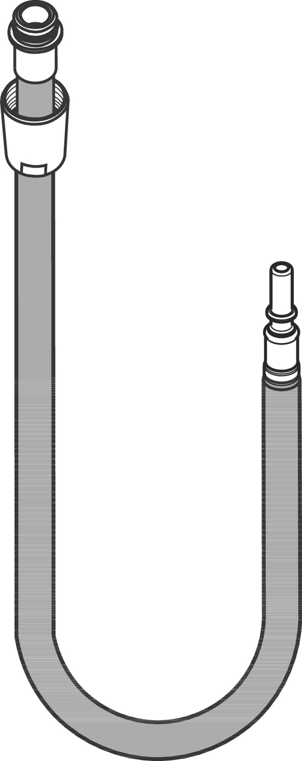 Tuyau de rechange hansgrohe 95506000 pour mitigeur d'évier, longueur 1250 mm