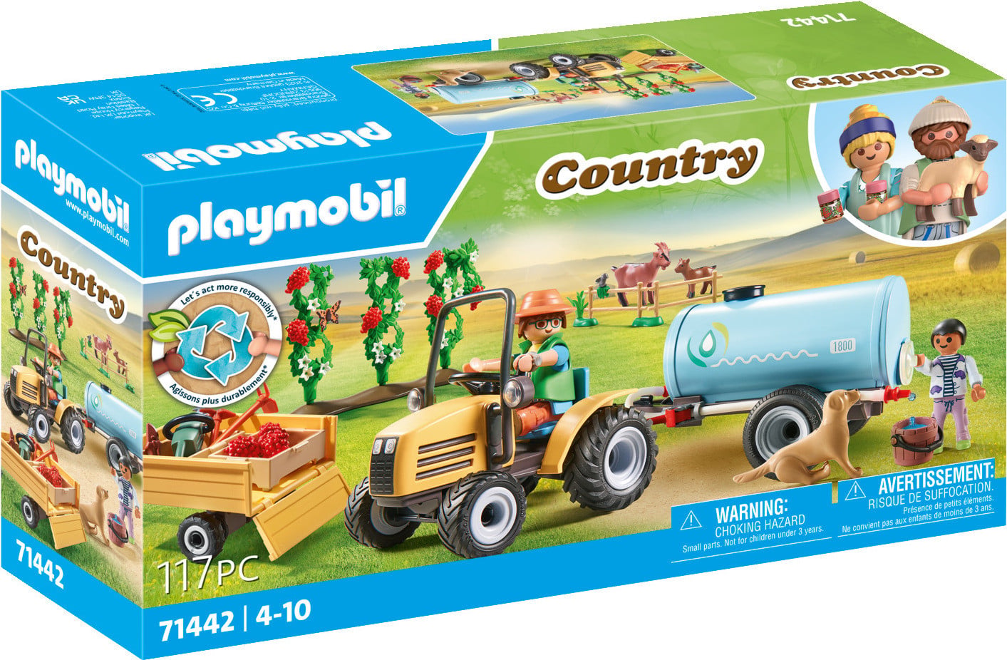 Playmobil 71442 Farmer met Tractor en Tank - Country Farm Life - 117 stuks