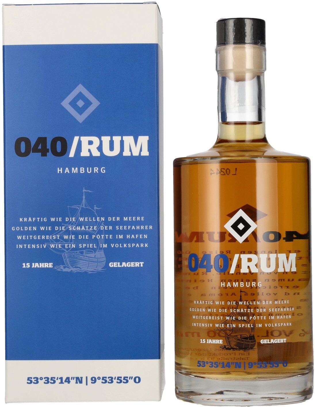 HSV 040 Hamburg Rum 40% Vol. 0,5l in Geschenkbox