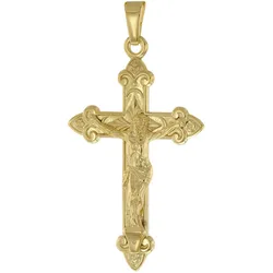 trendor 51951 Kreuz mit Korpus Gold 333 (8 Kt) Anhänger Kruzifix