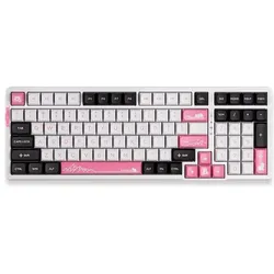 VGN V98 PRO-V3 Wireless, rosa (Eng. Int., Kabelgebunden, Kabellos), Tastatur, Pink