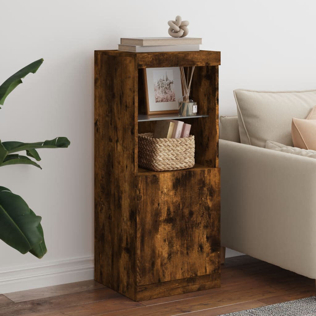 Metro Basilios 41cm Sideboard Smoked Oak 100cm H X 41cm W X 37cm D