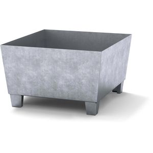 asecos Auffangwanne 9843, aus verzinktem Stahl, 88,5 x 81,5cm, unterfahrbar, 217 Liter
