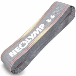 NEOLYMP Gymnastikband Stoff mit Verstellschnalle, Größe 200 x 5,8 cm in Grau Grau