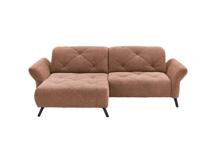Moderano Ecksofa, Kupfer, Metall, 2-Sitzer, Ottomane links, L-Form, 262x173 cm, Lederauswahl, Stoffauswahl, Rücken echt, Wohnzimmer, Sofas & Couches, Wohnlandschaften, Ecksofas