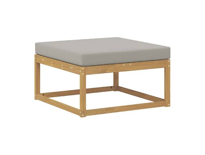 vidaXL Sofaelement Outdoor-Fußhocker Polyester Weiß (1 St)
