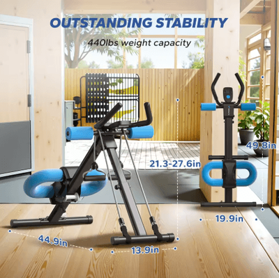 Inspire Picks MERACH Adjustable Ab Machine Trainer Foldable Core And Abdominal Exercise System With Knee Protection 2314b