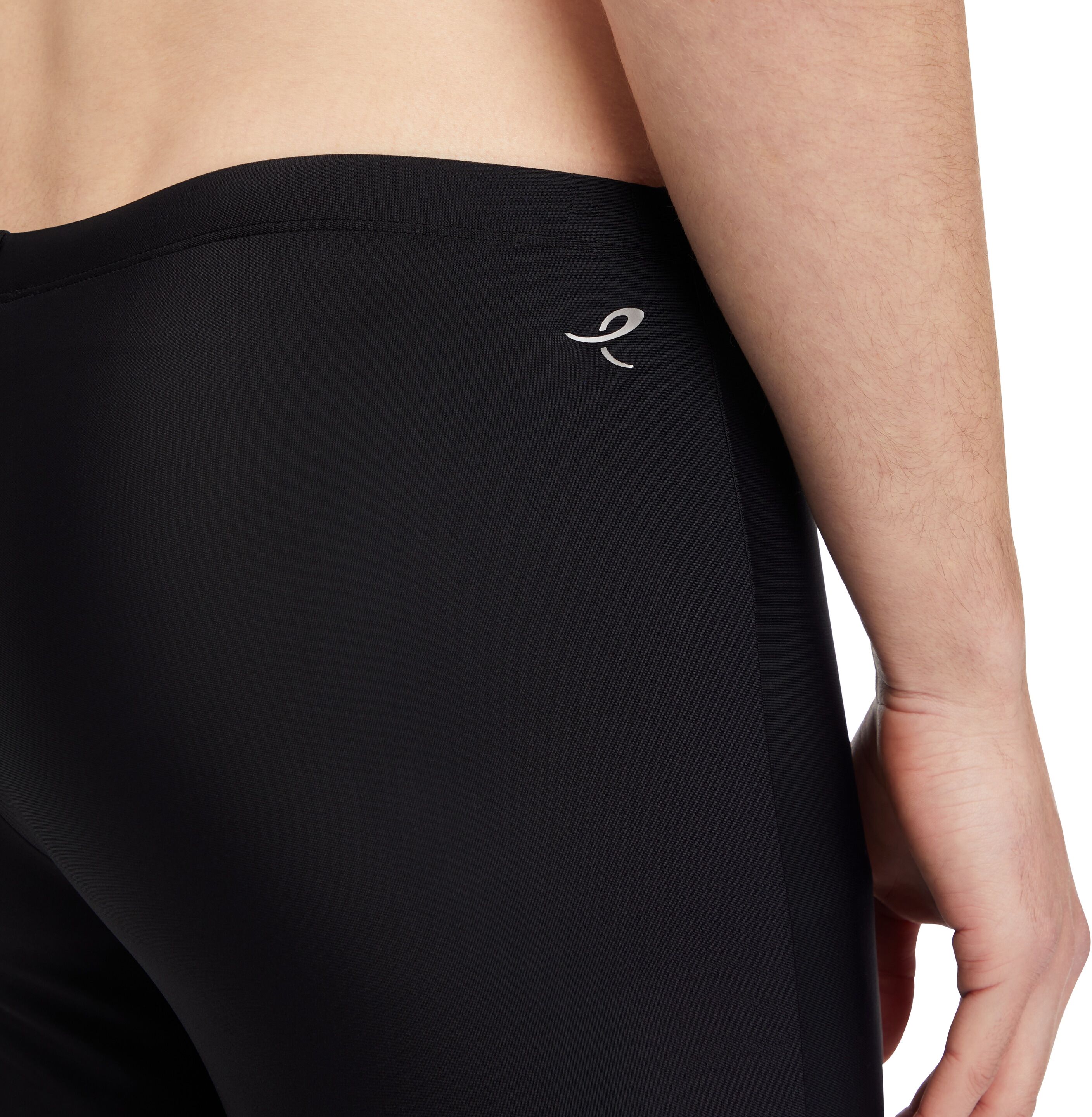 Badehose MCKINLEY "HE.-BADEHOSE NORM JAMMER M", Herren, Gr. 7, N-Gr, schwarz (schwarz, grün lime), Web, Polyamid, unifarben, Badehosen Badehose, sportlicher Jammer-Schnitt, körpernahe Passform, unifarbenes Design schwarz, grün lime 7, N-Gr