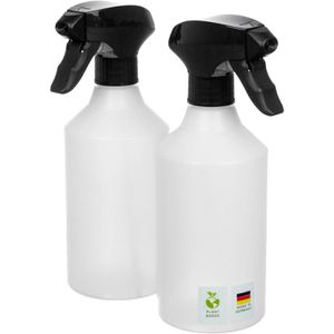 AP Sprühflasche SW10027, 0,5 Liter, Kunststoff, verstellbare Düse, 2 Stück