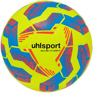 uhlsport Fußball Sala Lite 350 Addglue, 100178301, Größe 4, 350 Gramm, gelb/cyan/rot, Futsalball