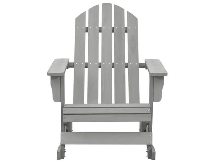 ZQQLVOO Garten-Schaukelstuhl Holz Grau Massives Hartholz, Witterungsbeständig, Belastbar bis 110 kg, Für Terrasse und Garten