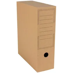 VEPATIM 25x Archiv-Ablagebox 100 mit Automatikboden 323x96x272mm braun