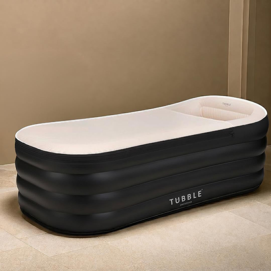 Tubble Royale Opblaasbaar Bad Onyx Black 255 Liter - Opvouwbaar Bad voor Volwassenen tot 188 cm