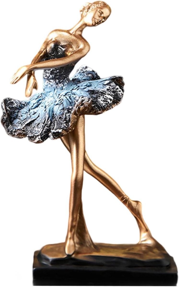 Handgemaakt Balletdanser Beeldje - Danseres Ornament voor Huisdecoratie - Hoogte: 33 cm