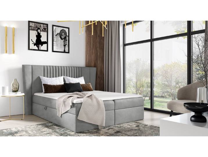 MF Design Boxspringbett Boxspringbett SPARK mit Bettkasten und Federautomatik, Vorhanden