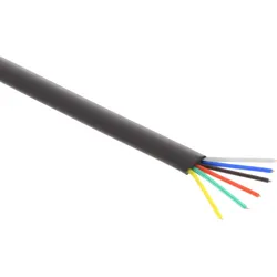 INLINE Modularkabel, 6adrig Flachband schwarz, 100m Ring