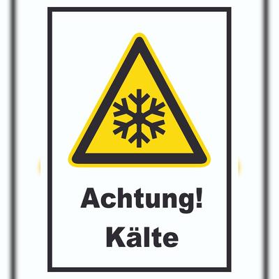 HB-Druck Achtung Kälte A0 (841x1189mm) Schild