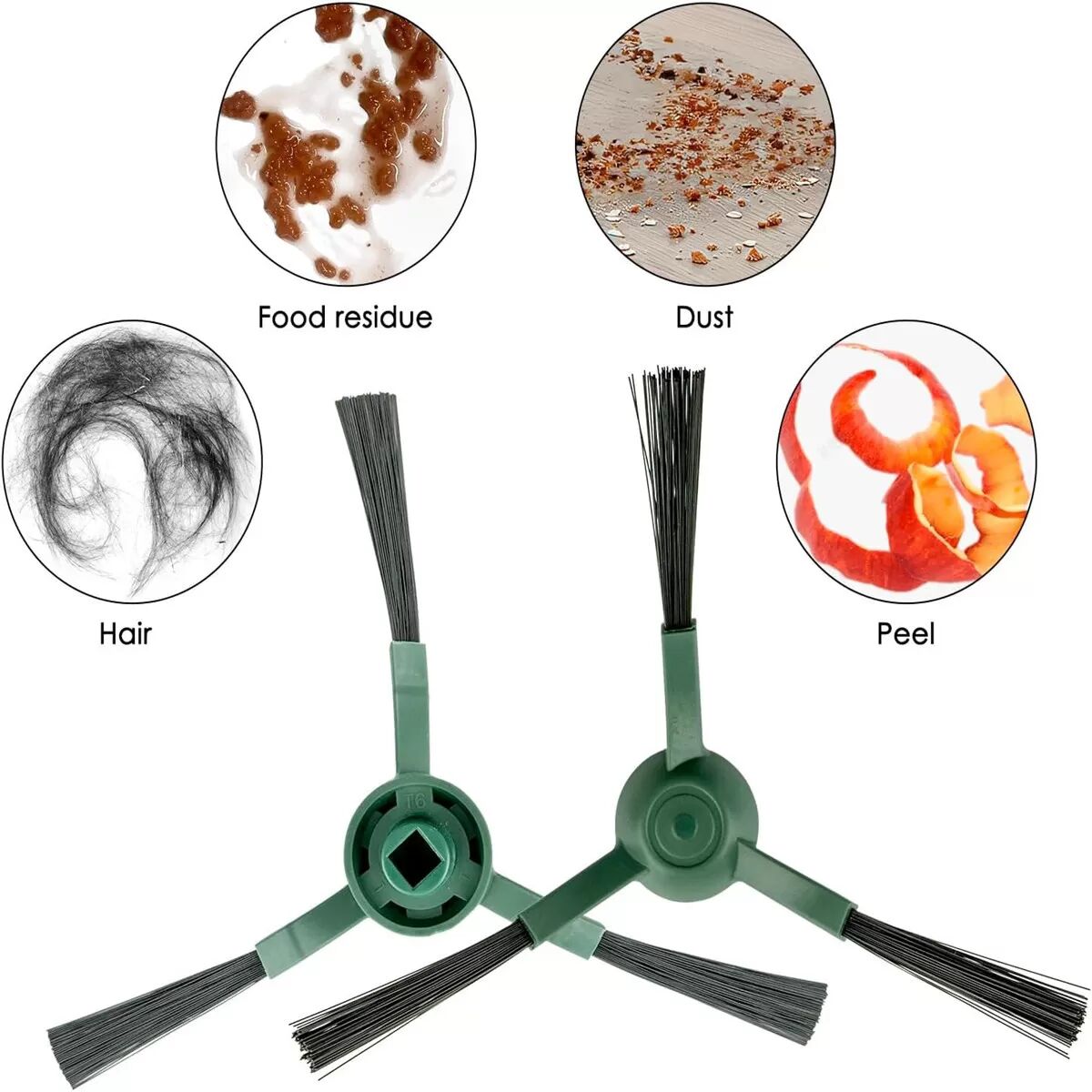 INF 10er-Pack Ersatz-Seitenbürsten kompatibel mit iRobot Roomba Combo Essential Saugroboter