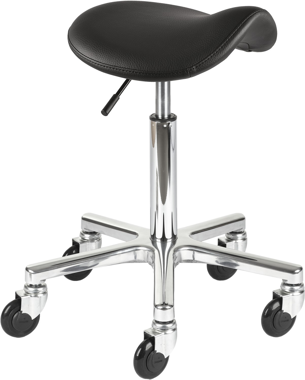 Efalock Rollhocker Clic Tec Classic Saddle Comfy Alu M 14102325