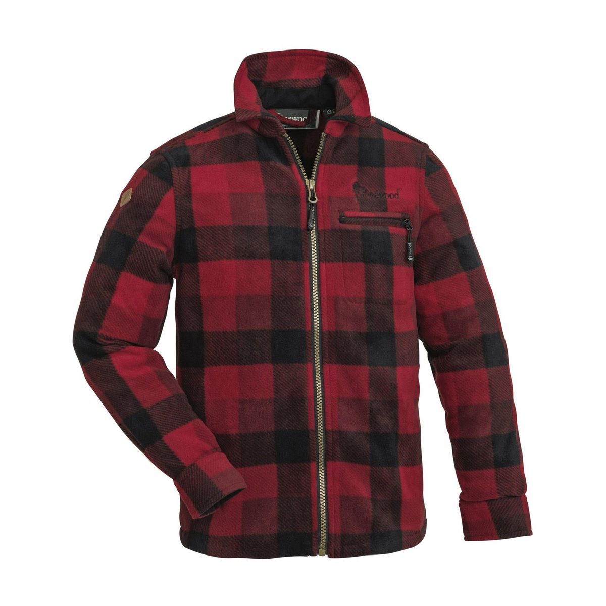 Pinewood Kanada Kids Fleece Shirt red/black (518) 140 7-60690518240