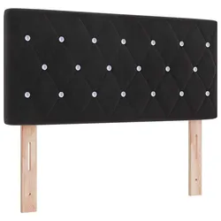 vidaXL Samt-Kopfteil Argyle mit Kopfteil Schwarz 90 cm Samt