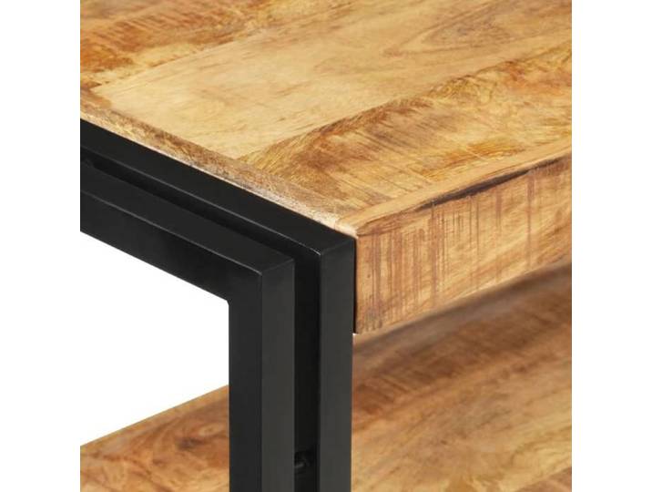 (Vente chaude)Table console - SHELD - Armoire d'entrée - Pour salon - 90x30x75cm Bois de manguier brut M6798526
