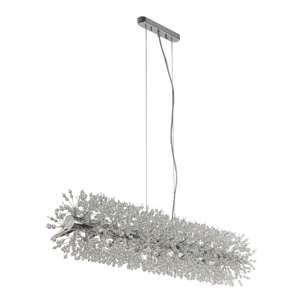 Searchlight Design hanglamp Sunburst chroom/zilver met kristal