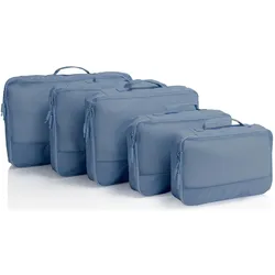 Heys EcoTex - 5pc Packing Cube Set, Packsack, Blau