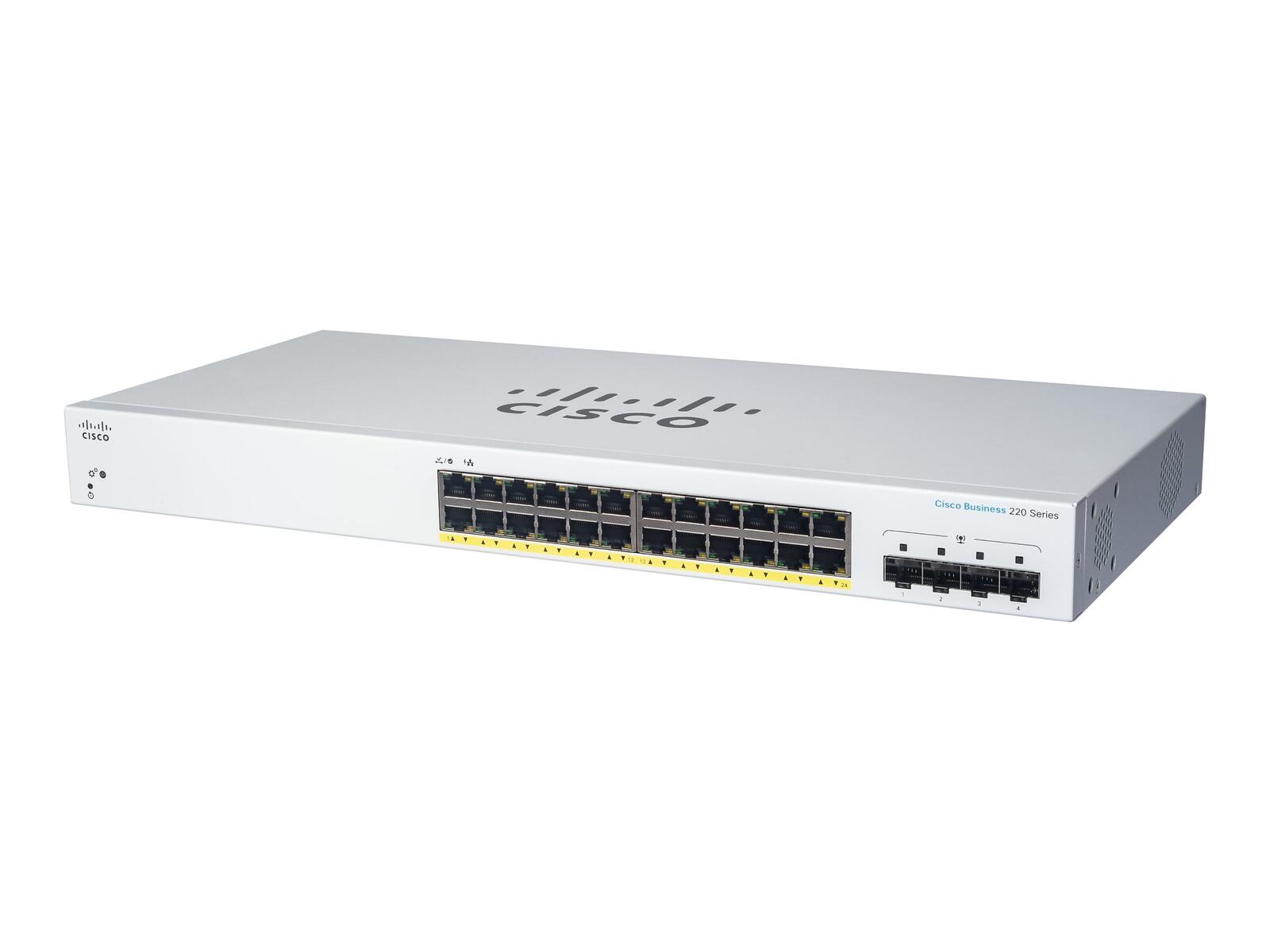 Cisco Switch Business 220-Series 28-Port 1GbE smart managed CBS220-24T-4G-EU