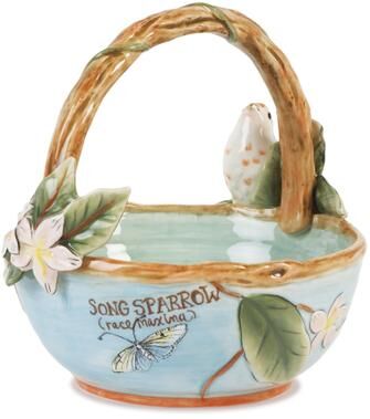 Fitz and Floyd Toulouse Basket Bowl. 5.5 Inch - 5.5-in Dia x 5.75-in H/Capacity 14-oz