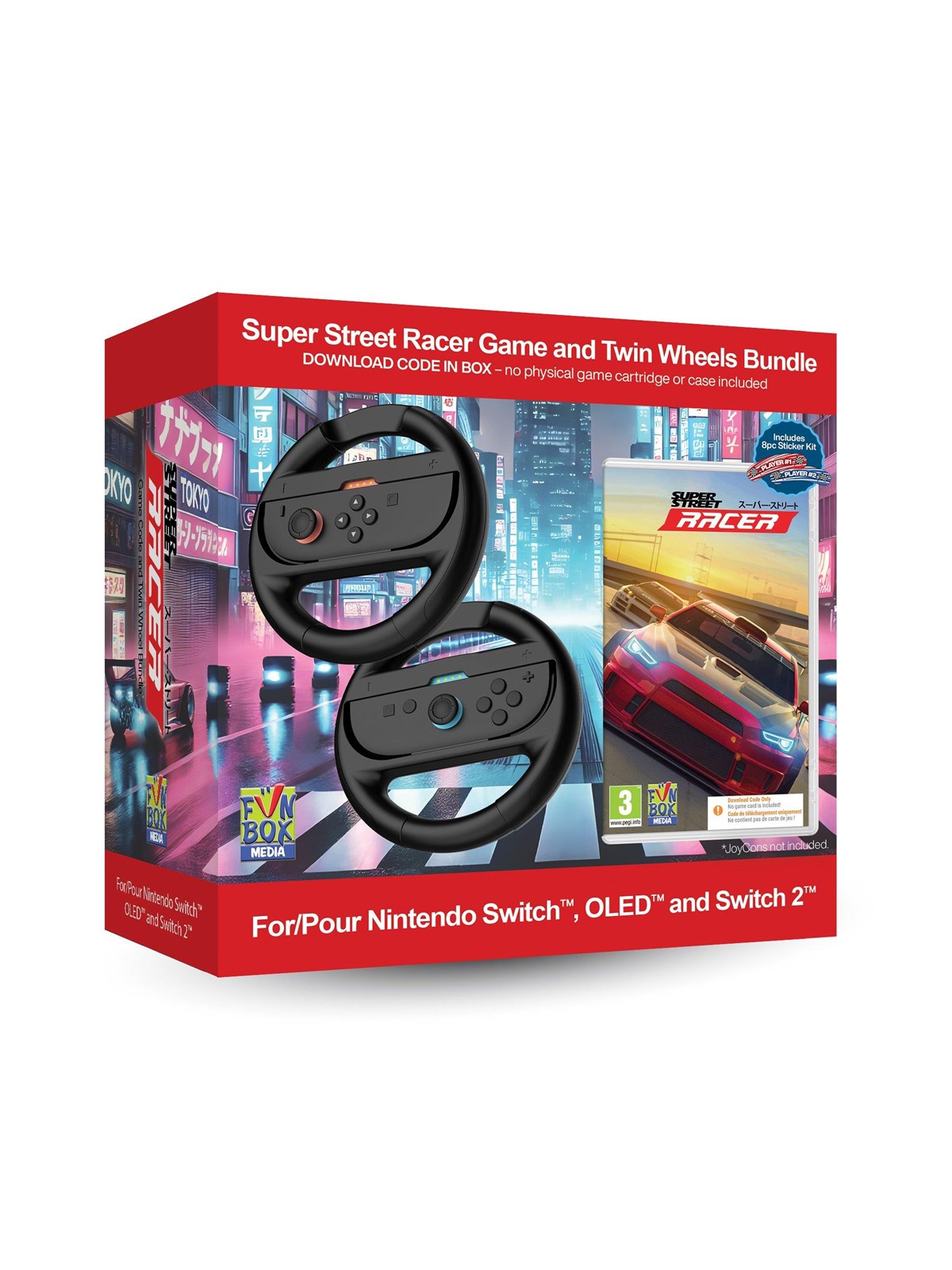 Super Street: Racer Game with Twin Racing Wheels B - Nintendo Switch 2 - Rennspiel - PEGI 3