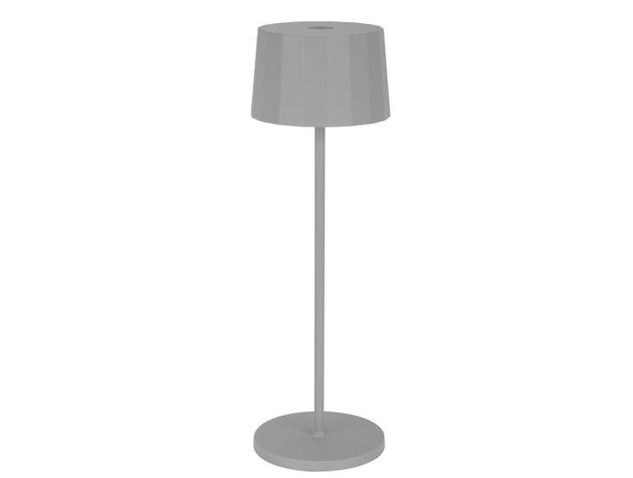 Dieter Knoll Akku-Tischleuchte, Hellgrau, Metall, Kunststoff, Uni, 90 mm, rund, G, 35 cm, RoHS, CE, Touch-Schalter (on/off), tragbar, Ladeanzeige, Farbtemperaturwechsler, Lampen & Leuchten, Innenbeleuchtung, Tischlampen, Akku-Tischlampe