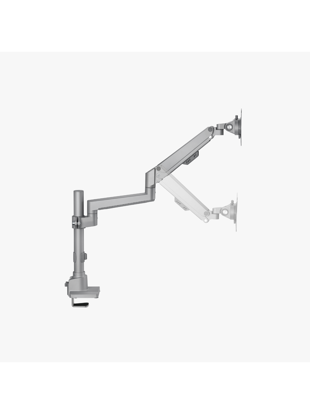 Alterzone Arm Ascend Einzel-Monitorarm, Silber