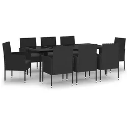 Helloshop26 - 9-teiliges schwarzes Garten-Essset 02_0014116