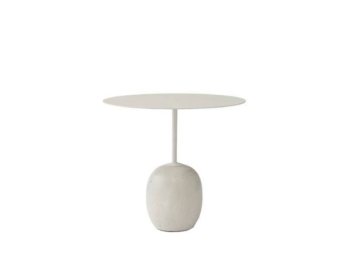 &Tradition Table d appoint Lato LN9 blanc, marbre crema diva'
