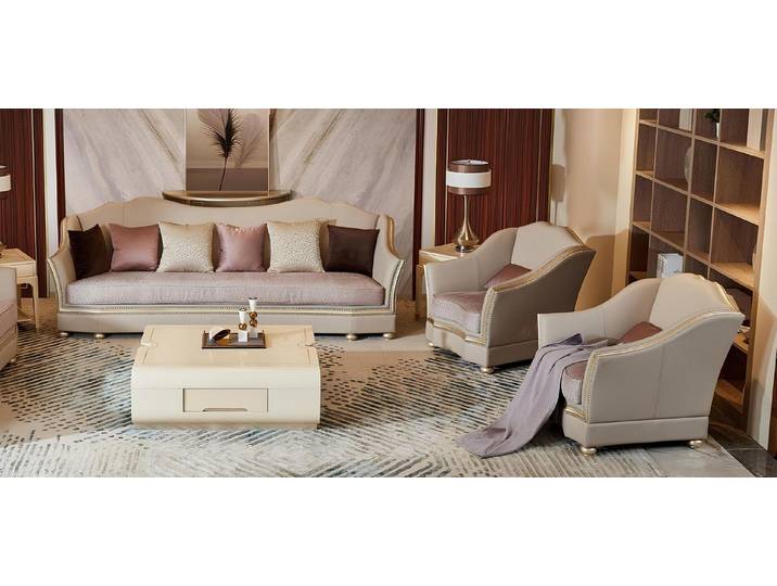 Xlmoebel Sofa Moderne Ledersofagarnitur in elegantem Design für höchsten Komfort, Sofagarnitur, Hergestellt in Europa