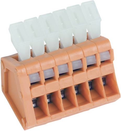 PTR Hartmann 53191060321E Federkraftklemmblock 0.50mm² Polzahl 6 Orange
