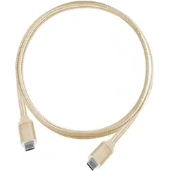 Silverstone Cable USB-C - USB-C 0.5 m Gold (52039) (0.50 m), USB Kabel