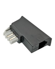 ROTRONIC-SECOMP Telefonadapter TAE-N M bis RJ-12 W Schwarz (12.01.0510)