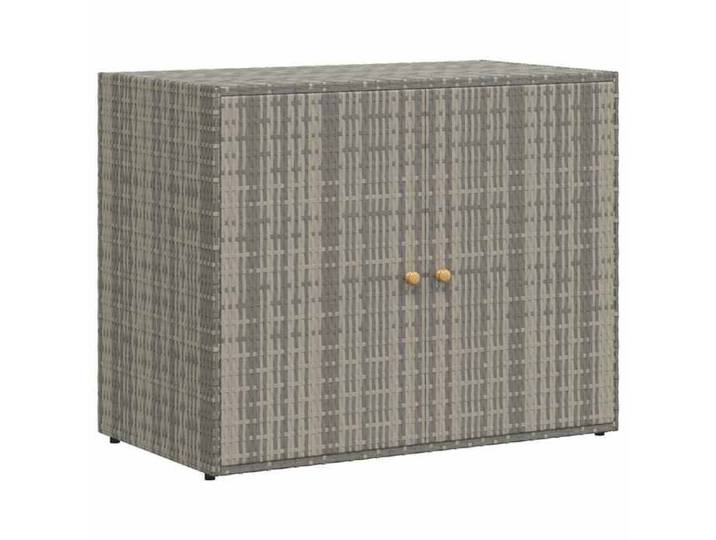 Les Soldes Armoire de rangement jardin Gris 100x55 5x80 cm Résine tressée，protection contre vent hui92w
