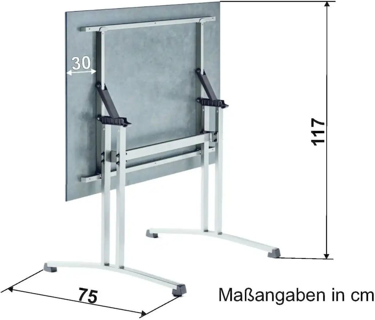 Sieger Gastro-Tisch Polytec Platte   ¦ grau ¦ Maße (cm): B: 140 H: 73