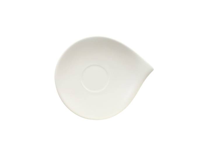 Untertasse VILLEROY & BOCH Frühstücksuntertasse Flow 21 x 18 cm weiß , weiß, Speiseteller, Untertasse