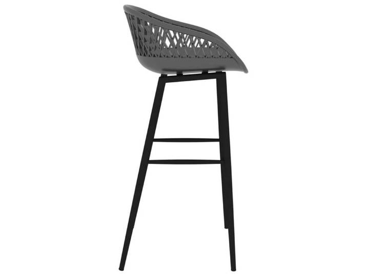 Confortable Chaises de bar (2 pcs) Applications larges 110 kg par siège gris__19272