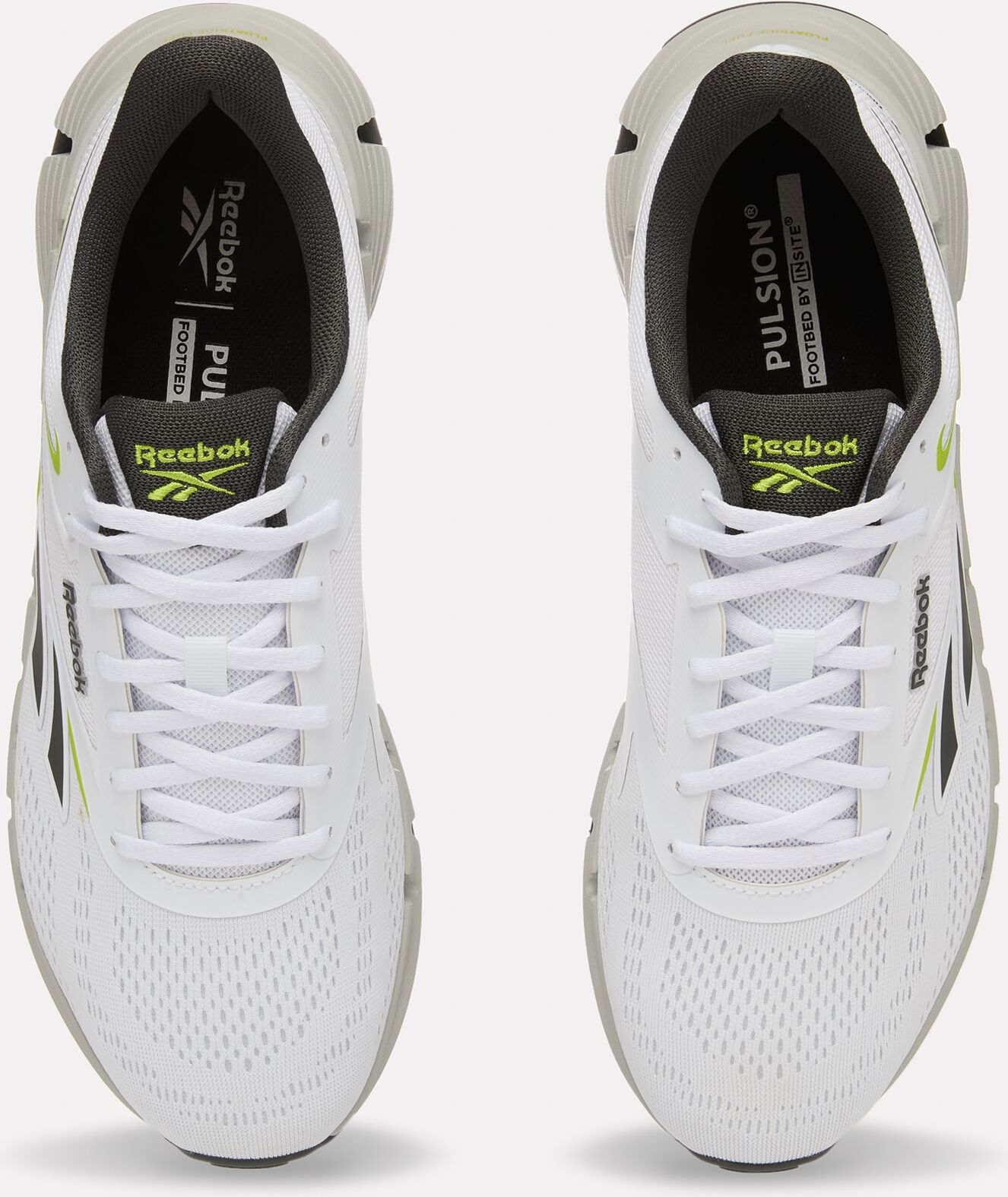 Laufschuh REEBOK "ZIG DYNAMICA 6", Herren, Gr. 45, weiss (weiß, grau), Synthetik, Textil, Schuhe Laufschuh, mit reaktionsfreudiger Dämpfung und flexibler Sohle weiß, grau 45